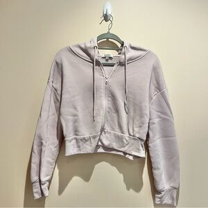 Cropped zip up sweatshirt